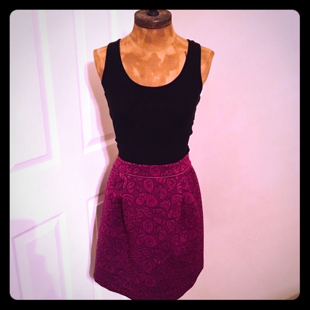 Anthropologie HD Paris Prunus Brocade Skirt